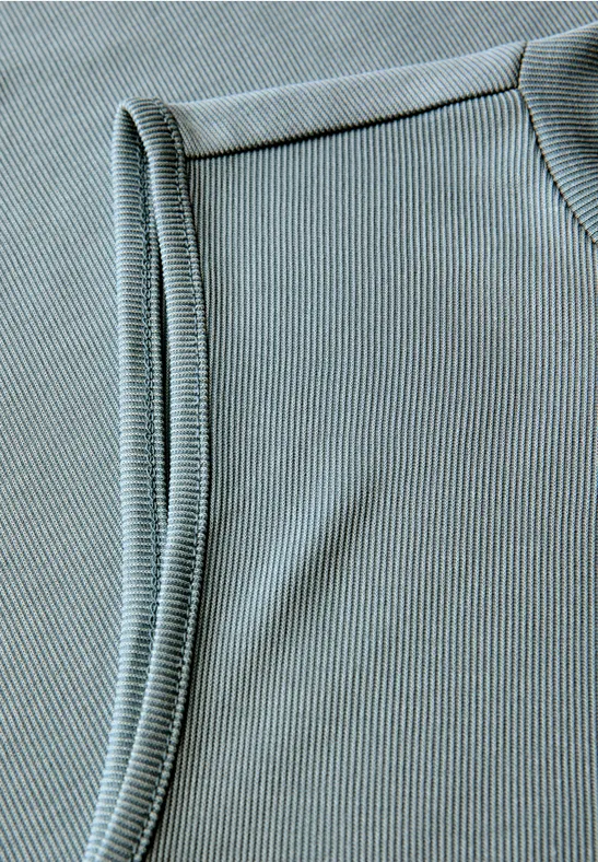 Silk-Look geribbelde top arona blue