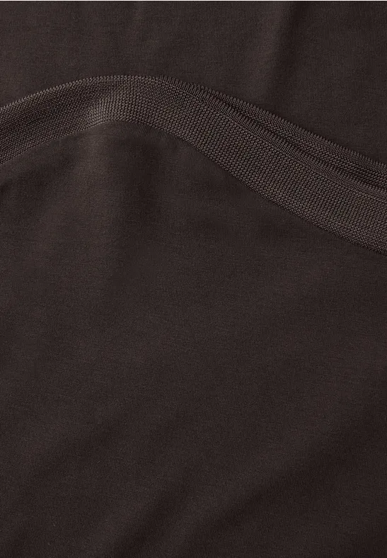 U-Boot Shirt mit Rippdetail deep roast brown