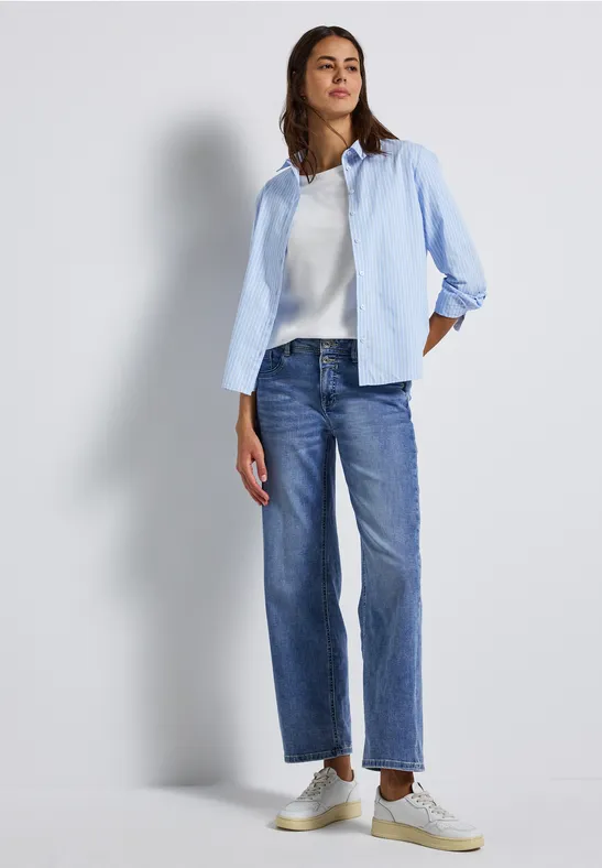 Shirt mit U-Boot-Ausschnitt White
