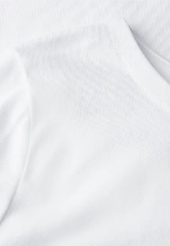 Shirt mit U-Boot-Ausschnitt White