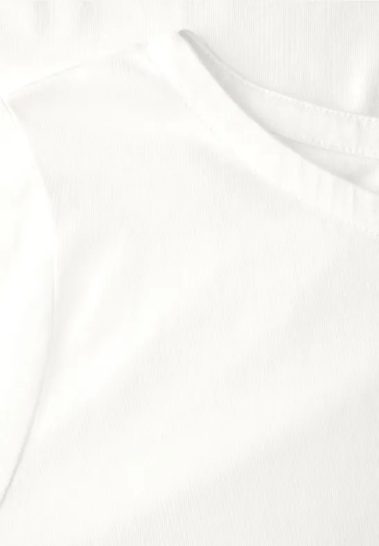Shirt met boothals off white