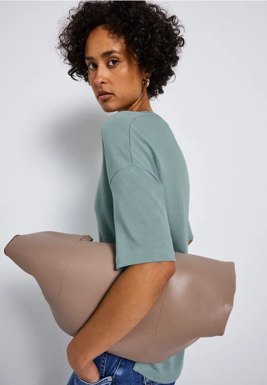Gebreid V-hals Shirt arona blue