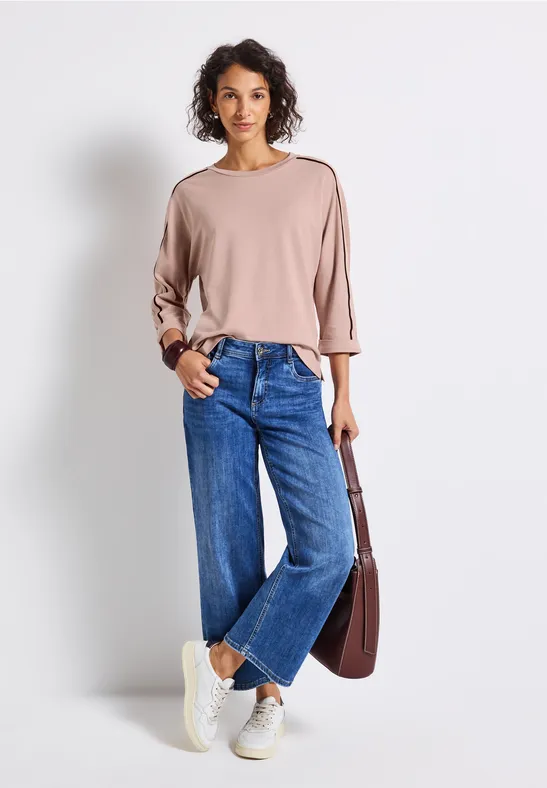 Shirt met gallonstrepen faded rose