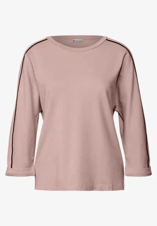 Shirt met gallonstrepen faded rose