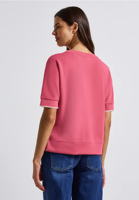 Silk-Look Shirt almond coral