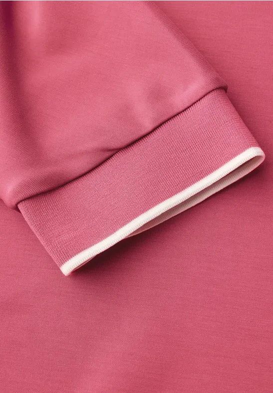 Silk-Look Shirt almond coral