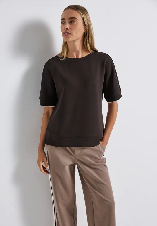 Chemise en soie deep roast brown