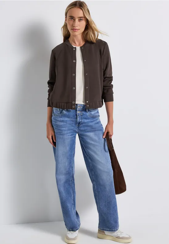 Silk-Look Jacke deep roast brown