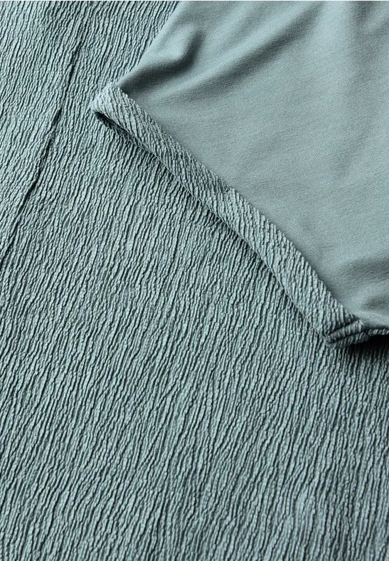 Gestructureerd gemengd shirt arona blue