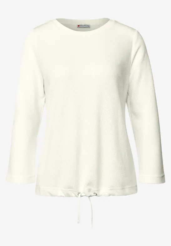 Shirt met gebreide look off white