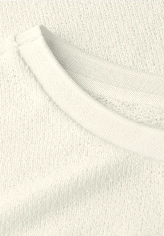 Shirt met gebreide look off white