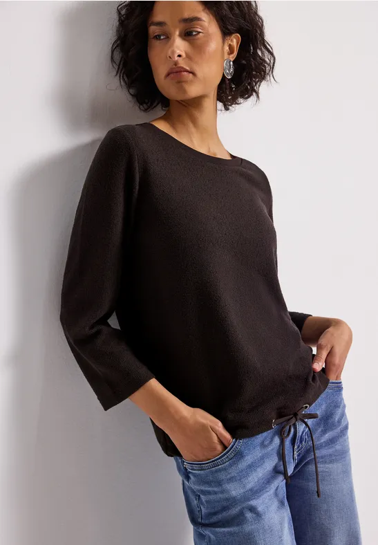 Strick-Look Shirt deep roast brown