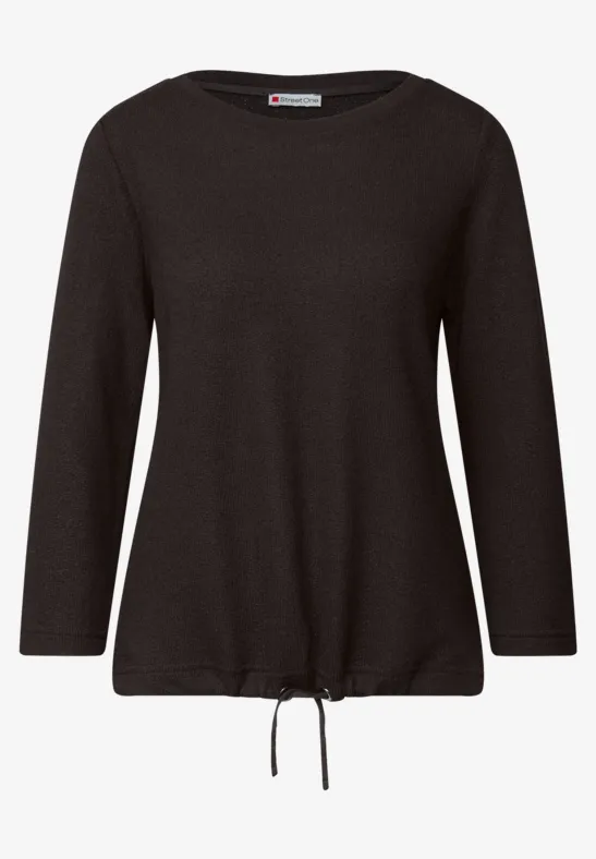 Strick-Look Shirt deep roast brown