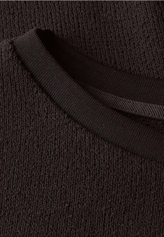 Strick-Look Shirt deep roast brown