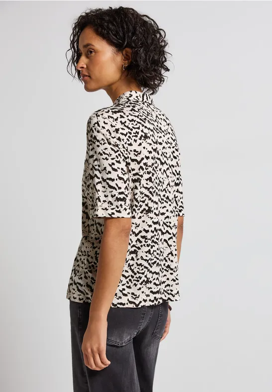 Shirt im Blusenlook morning beige
