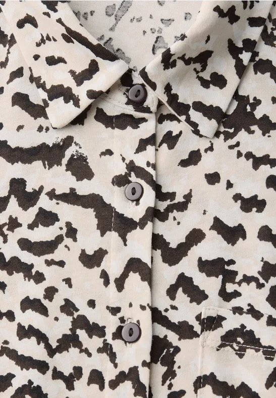 Shirt im Blusenlook morning beige