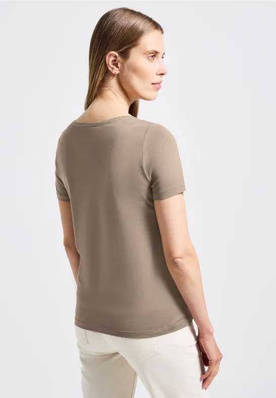 Shirt met tekst kunstwerk bark brown