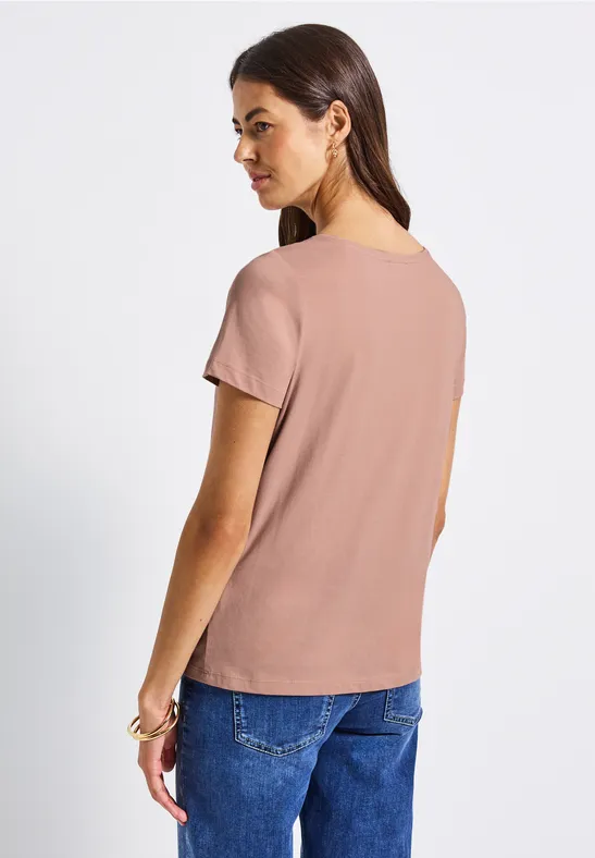Shirt met tekst kunstwerk faded rose