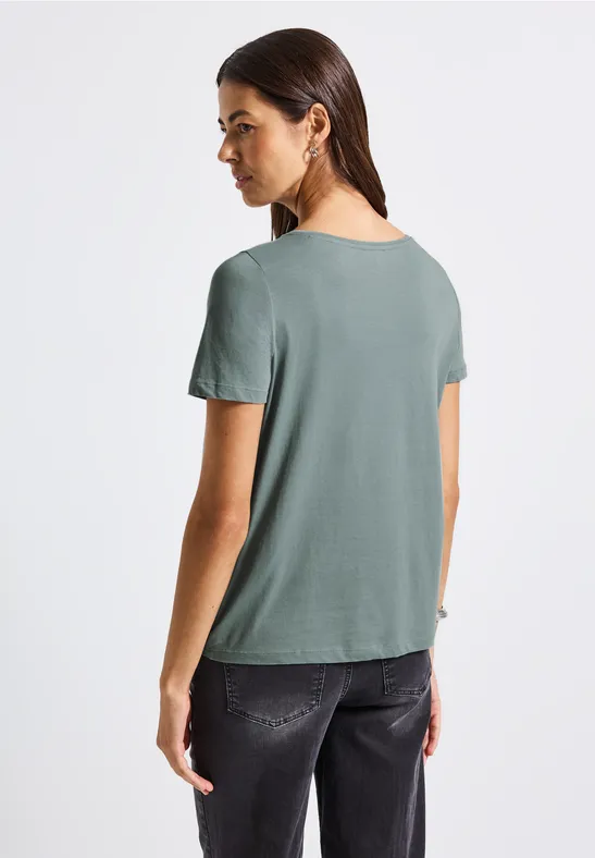Shirt met tekst kunstwerk arona blue