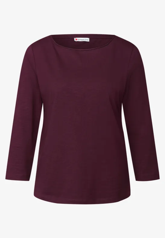 Shirt met 3/4 mouwen wildberry red