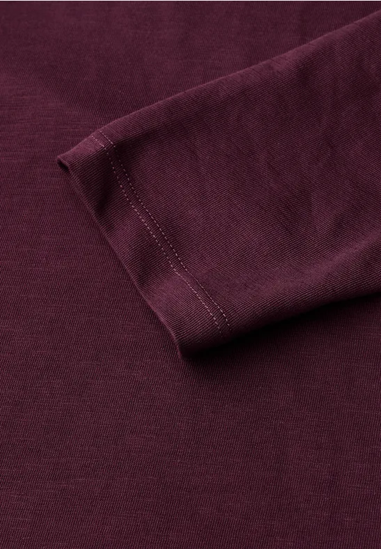 Shirt met 3/4 mouwen wildberry red
