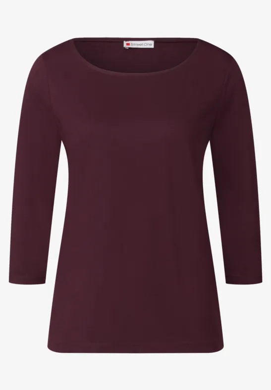 Shirt mit U-Boot-Ausschnitt wildberry red