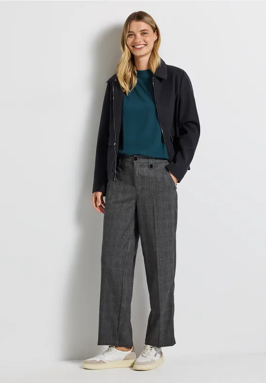 Shirt met geribd detail tide blue