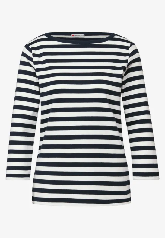 Gestreiftes U-Boot Shirt deepwater blue