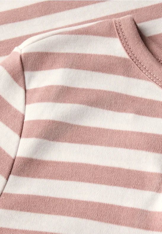 T-shirt rayé U-Boot faded rose