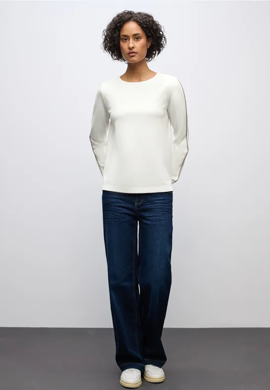 Shirt mit Tape Details off white