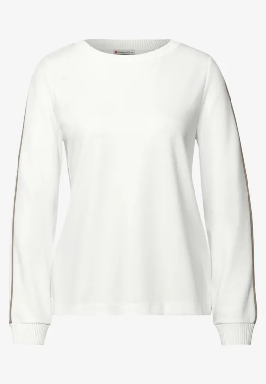 Shirt mit Tape Details off white