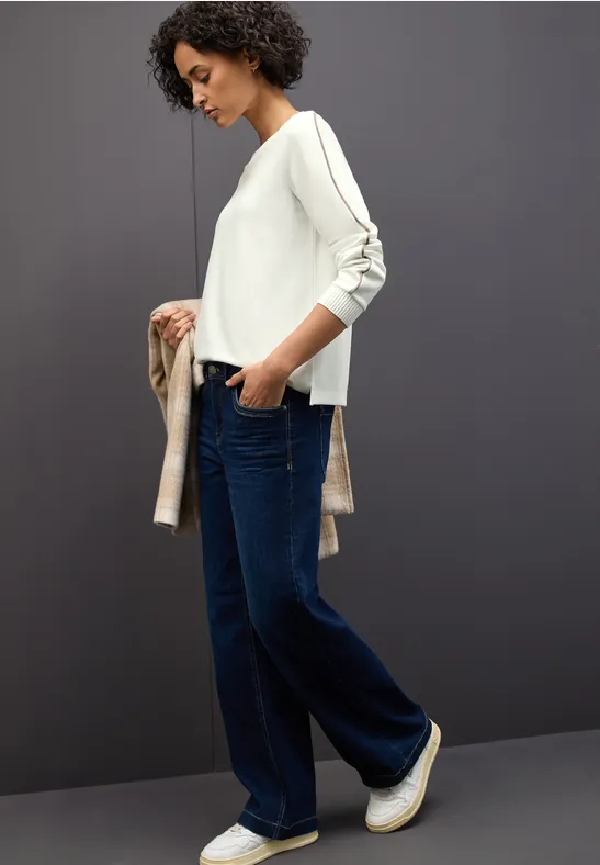 Shirt mit Tape Details off white