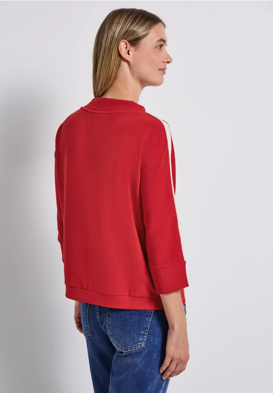Ottomaans shirt met tape racing red