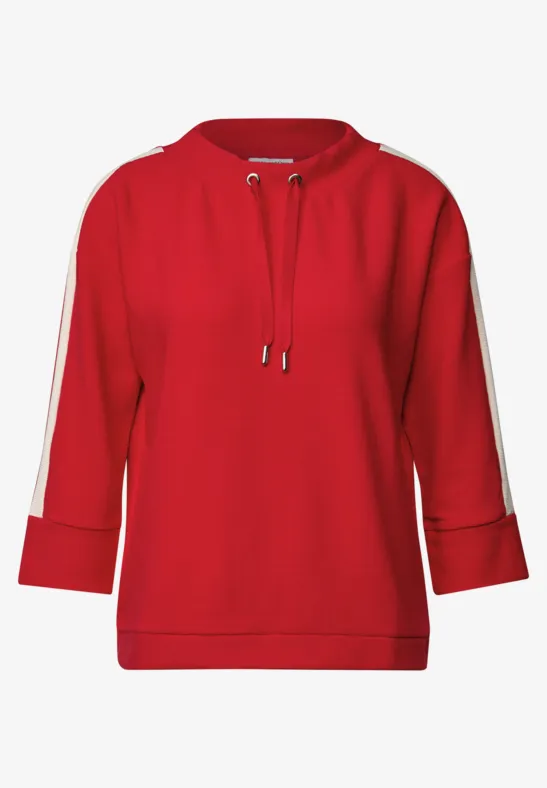 Ottomaans shirt met tape racing red