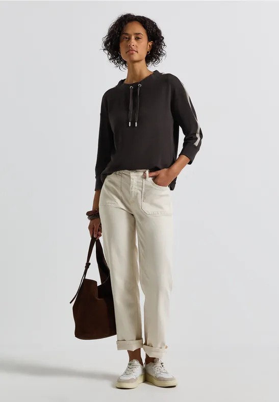 Ottoman Shirt mit Tape deep roast brown