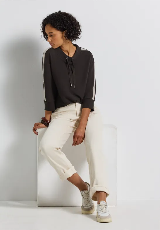 Ottoman Shirt mit Tape deep roast brown