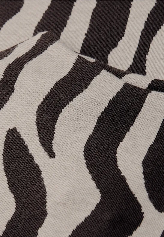 Shirt met zebraprint deep roast brown