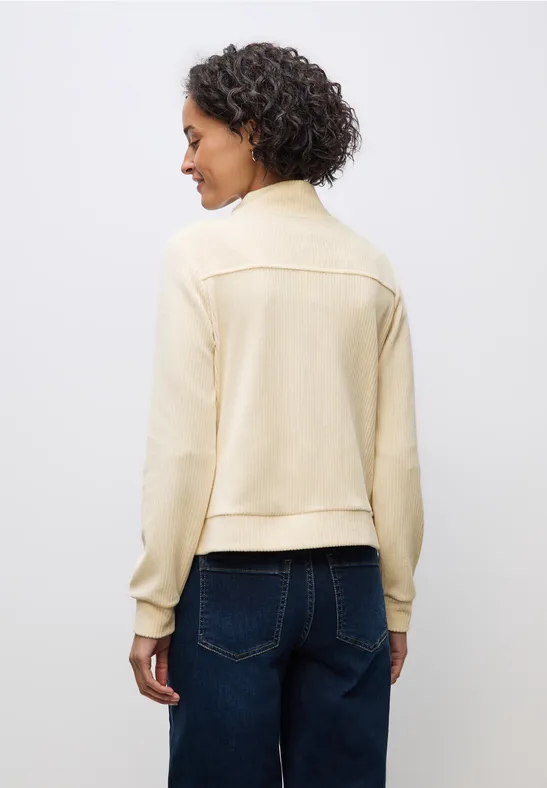 Corduroy jas met rits soft beige