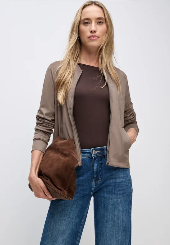 Veste en velours avec poches silk brown