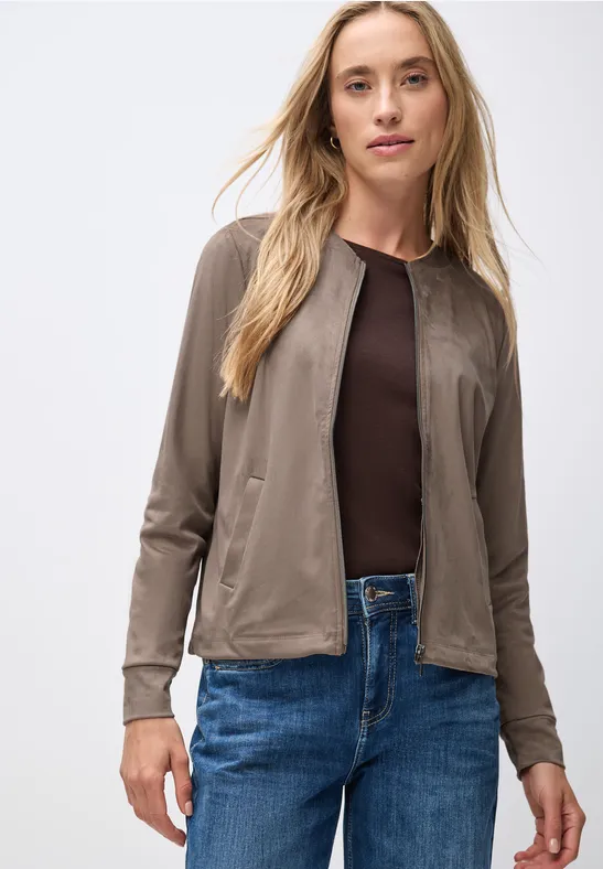 Veste en velours avec poches silk brown