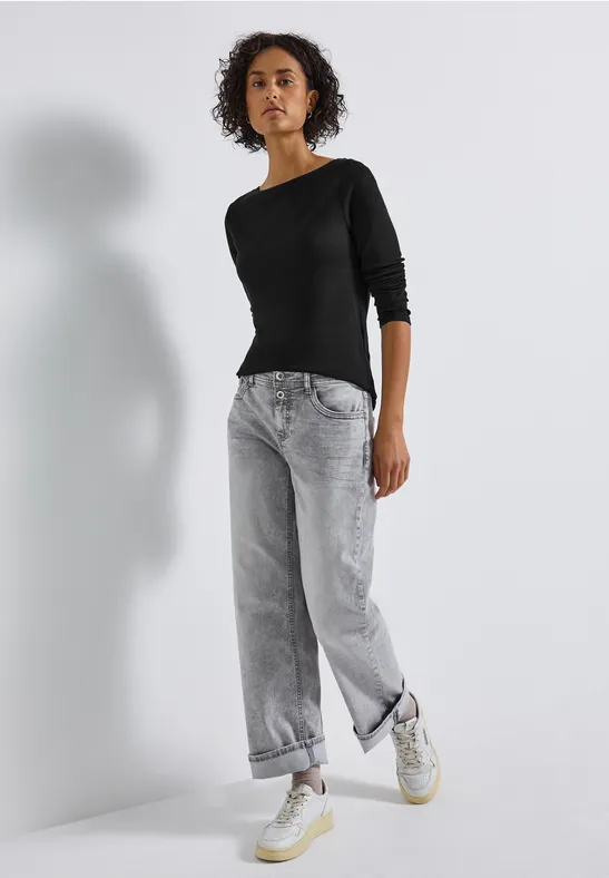 Basic shirt met lange mouwen Black