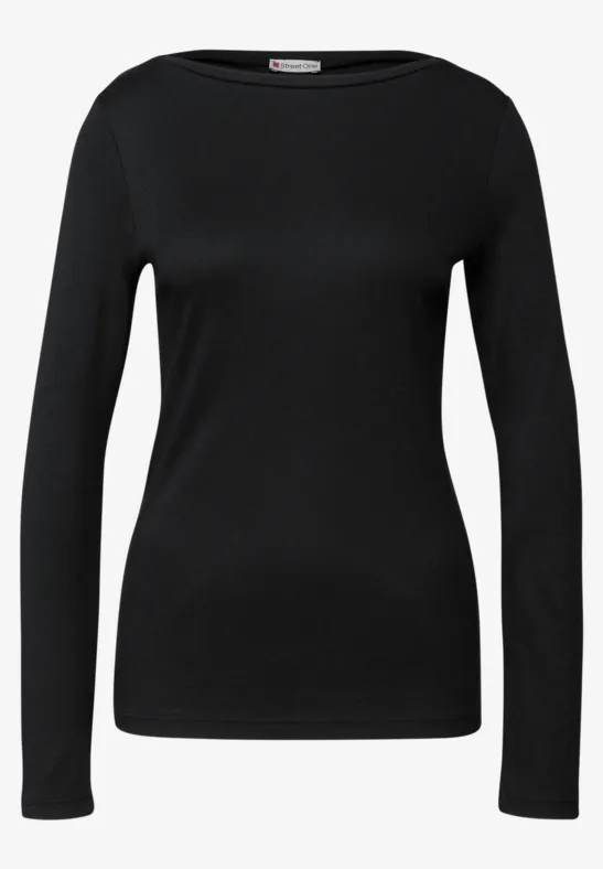 Basic shirt met lange mouwen Black