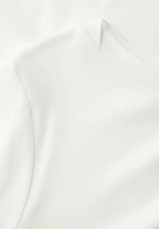 Basic shirt met lange mouwen off white