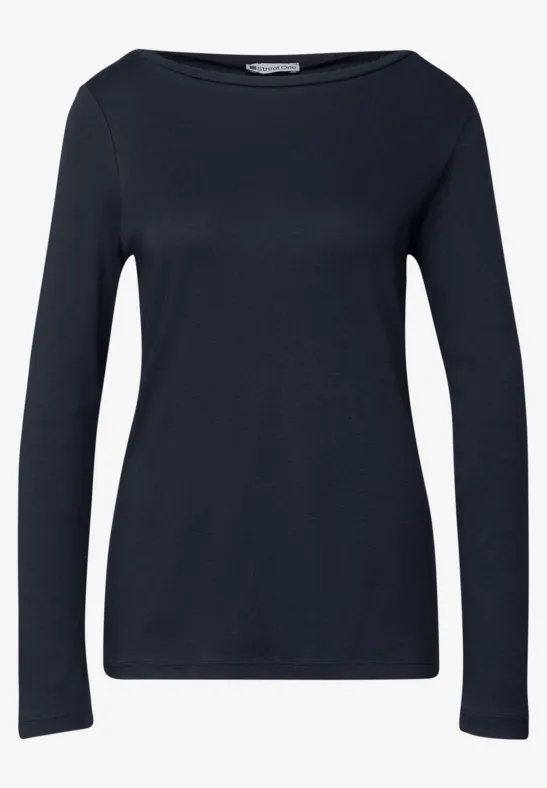 Basic shirt met lange mouwen deep blue