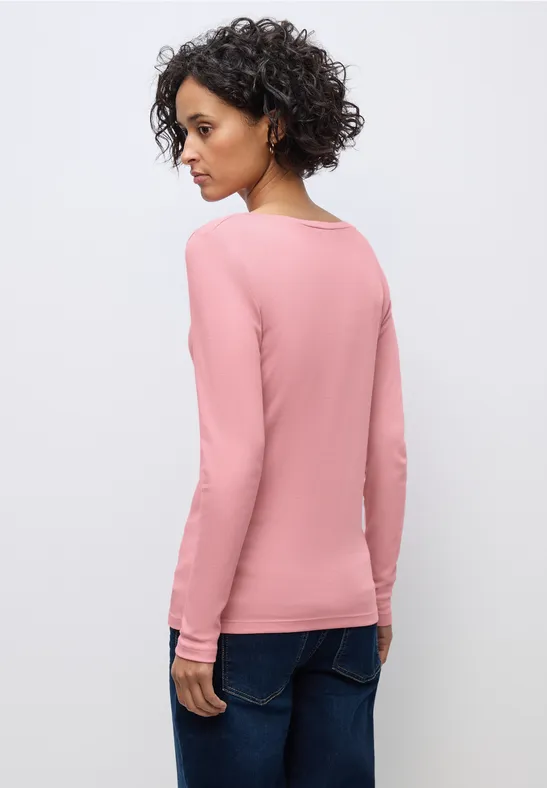 Basic shirt met lange mouwen powder pink