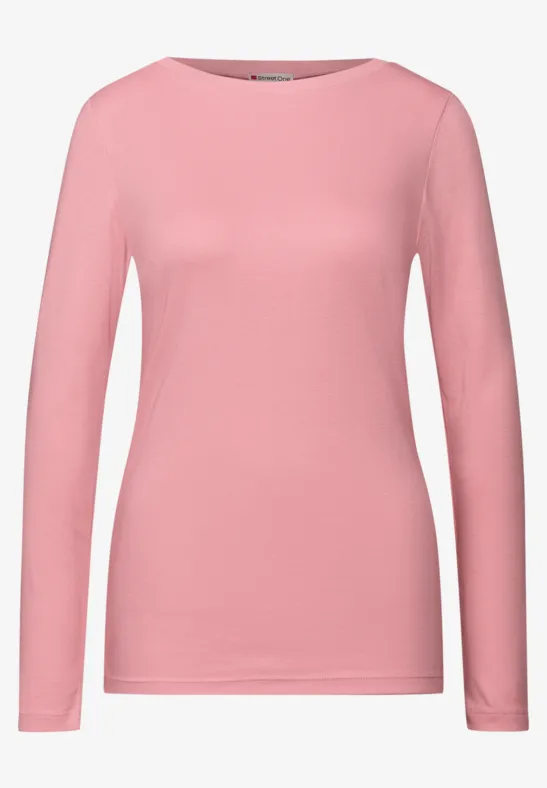 Basic shirt met lange mouwen powder pink