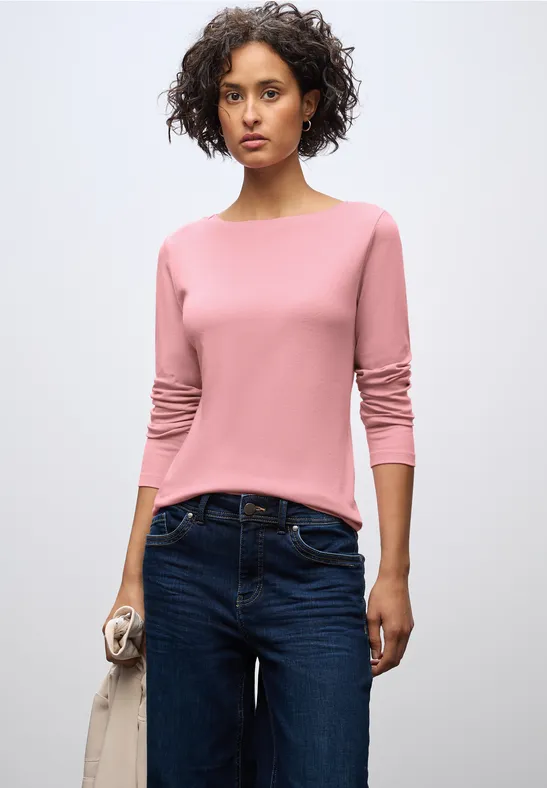 Basic shirt met lange mouwen powder pink