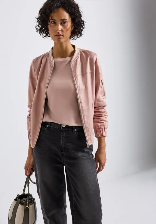 Basic shirt met lange mouwen faded rose