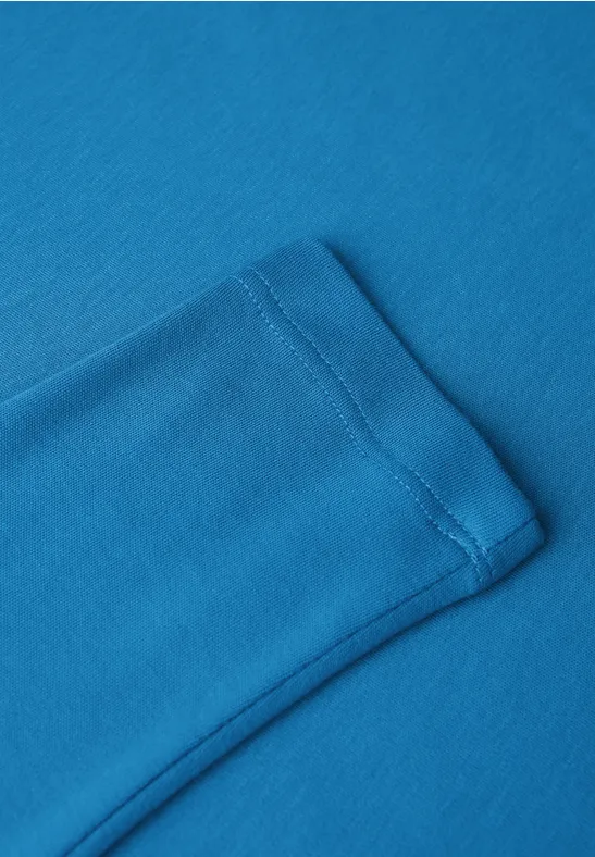 Basic shirt met lange mouwen polaris blue