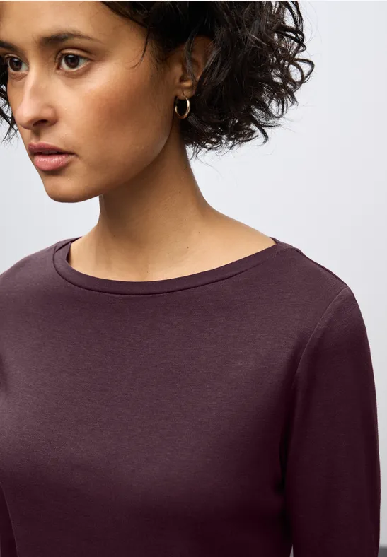 Basic shirt met lange mouwen Jazz Berry